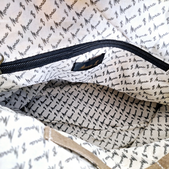 NWT Mona B brand "Fall Into It" Recycled Leather Fall Purse. - Picture 9 of 13